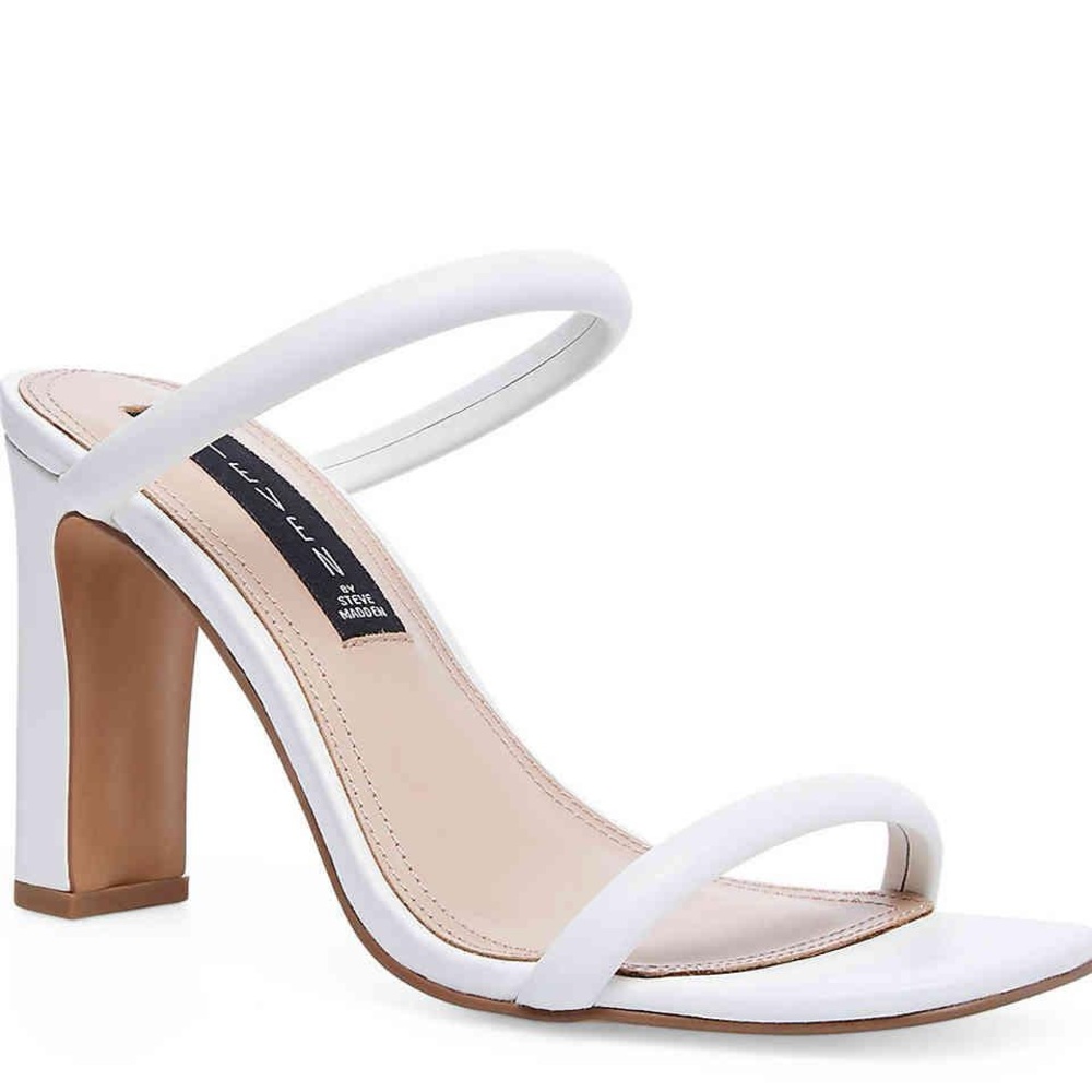 Steven By Steve Madden White Strappy Heels